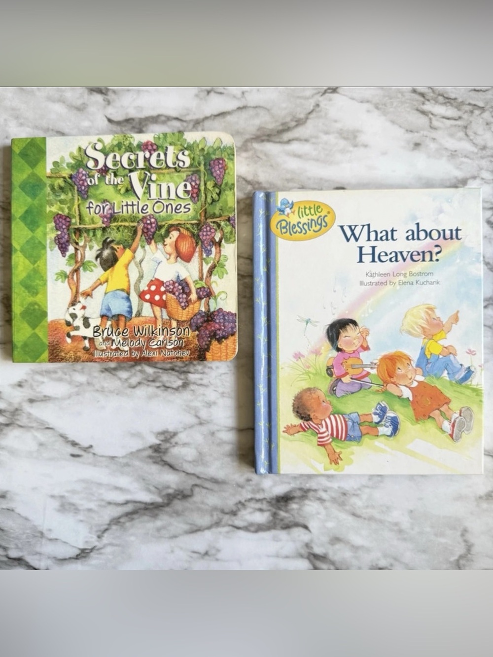 What about Heaven? & Secrets Of The Vine, Vintage Children’s Books, Lot of 2